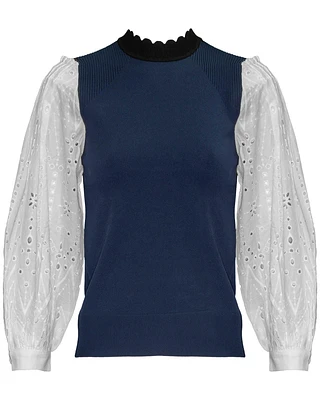 Roy Mixed Media Pullover
