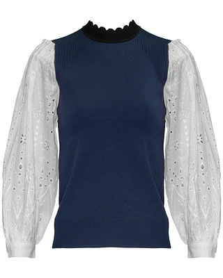 Roy Mixed Media Pullover