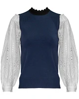 Roy Mixed Media Pullover