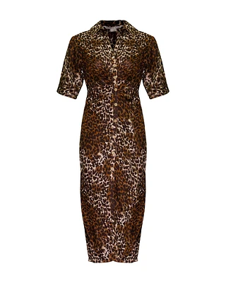 Seki Linen Leopard Dress