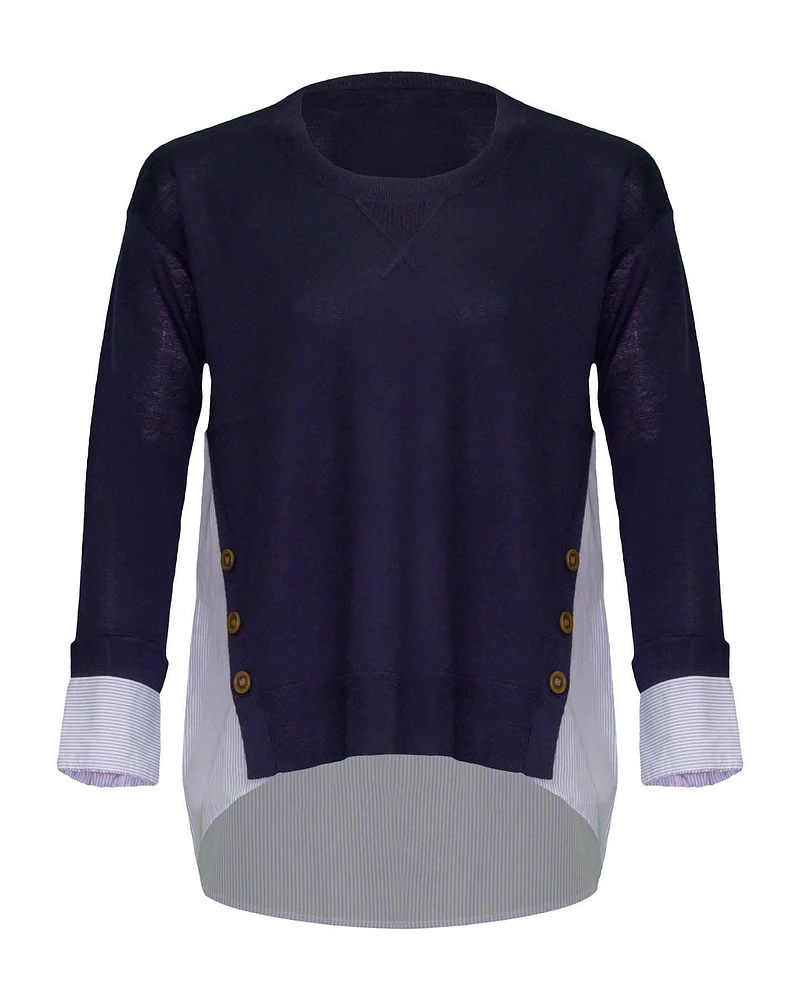 Sionne Mixed Media Pullover