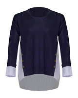 Sionne Mixed Media Pullover