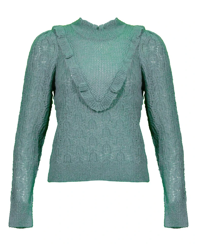 Veronica Beard Sorina Ruffled Sweater