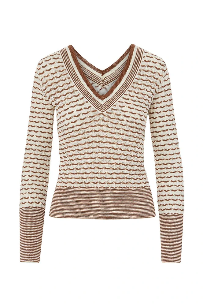 Veronica Beard Zinya V-Neck Pullover