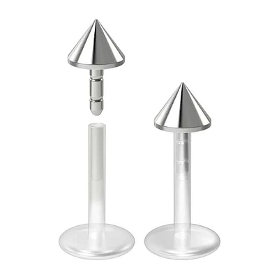 BioPlast Spike Labret 16g-14g