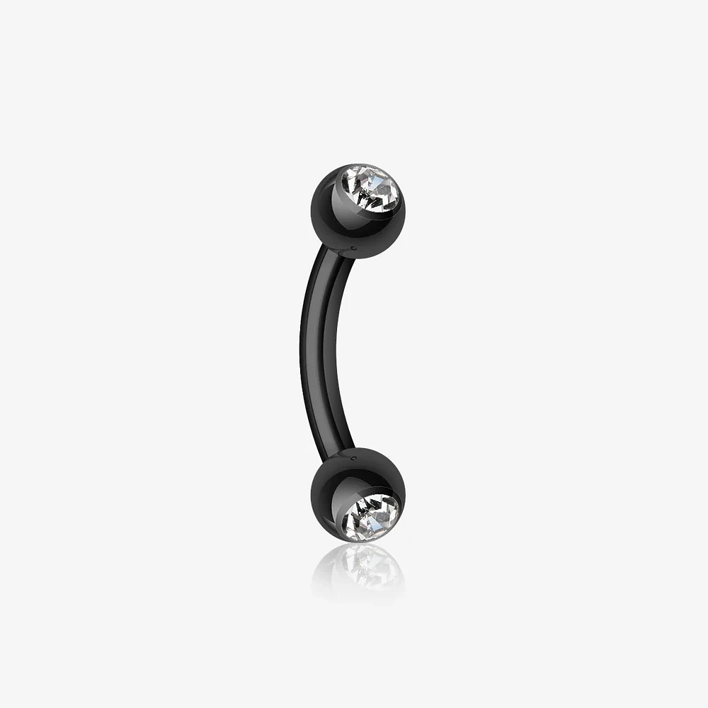 Blackline Crystal Curved Barbell