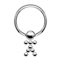 Hanging Man Captive Bead Ring 16g-14g
