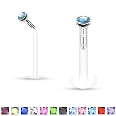 BioPlast Crystal Labret 16g-14g