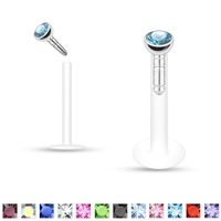 BioPlast Crystal Labret 16g-14g