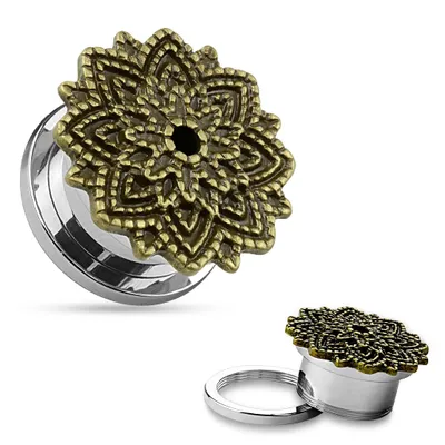 Brass Lotus Shield Plugs 1/2 – 9/16″