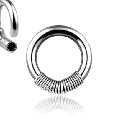 Coil Spring Captive Bead Ring 14g