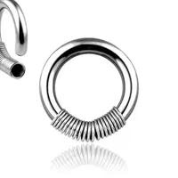 Coil Spring Captive Bead Ring 14g