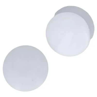 White Double Flare Lucite Plugs 10g -1″