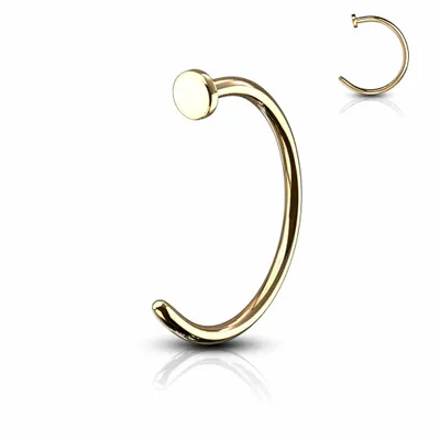 Gold 3/4 Nose Hoop 20g-18g