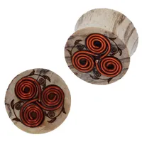 Crocodile Wood + Copper Spiral Plugs 00g – 3/4