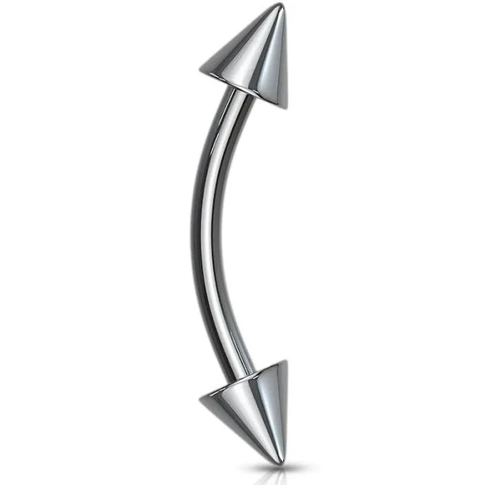 Surgical Steel Spike Curved Barbell