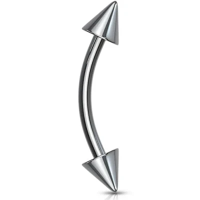 Surgical Steel Spike Curved Barbell
