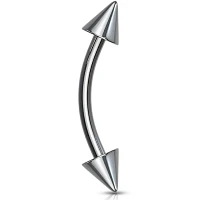 Surgical Steel Spike Curved Barbell
