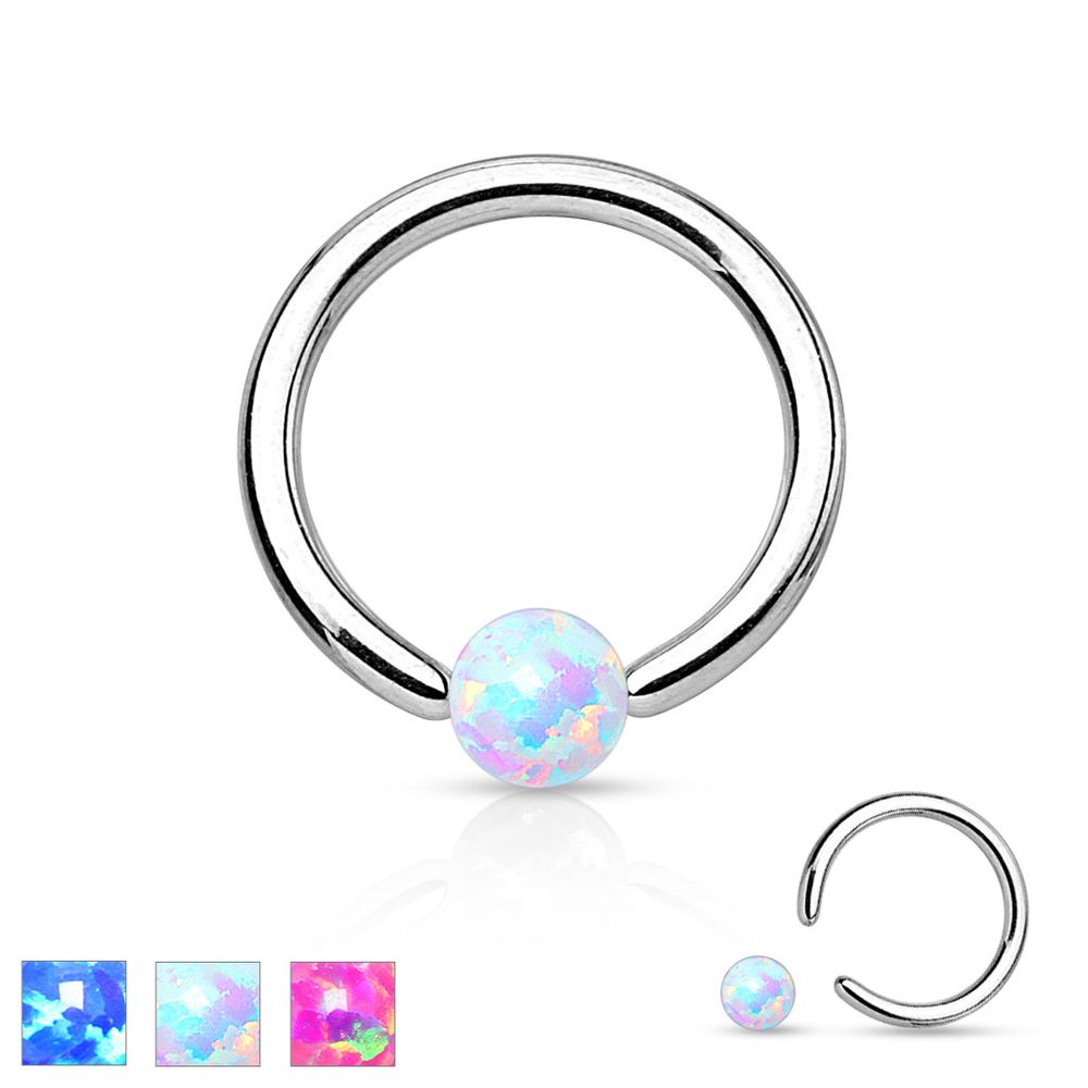 PREMIUM Opal Captive Bead Ring 16g-14g