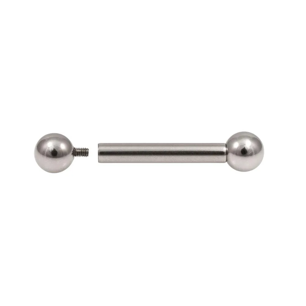 Internally Threaded Surgical Steel Straight Barbell 14g