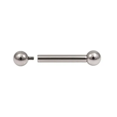 Internally Threaded Steel Straight Barbell 14g