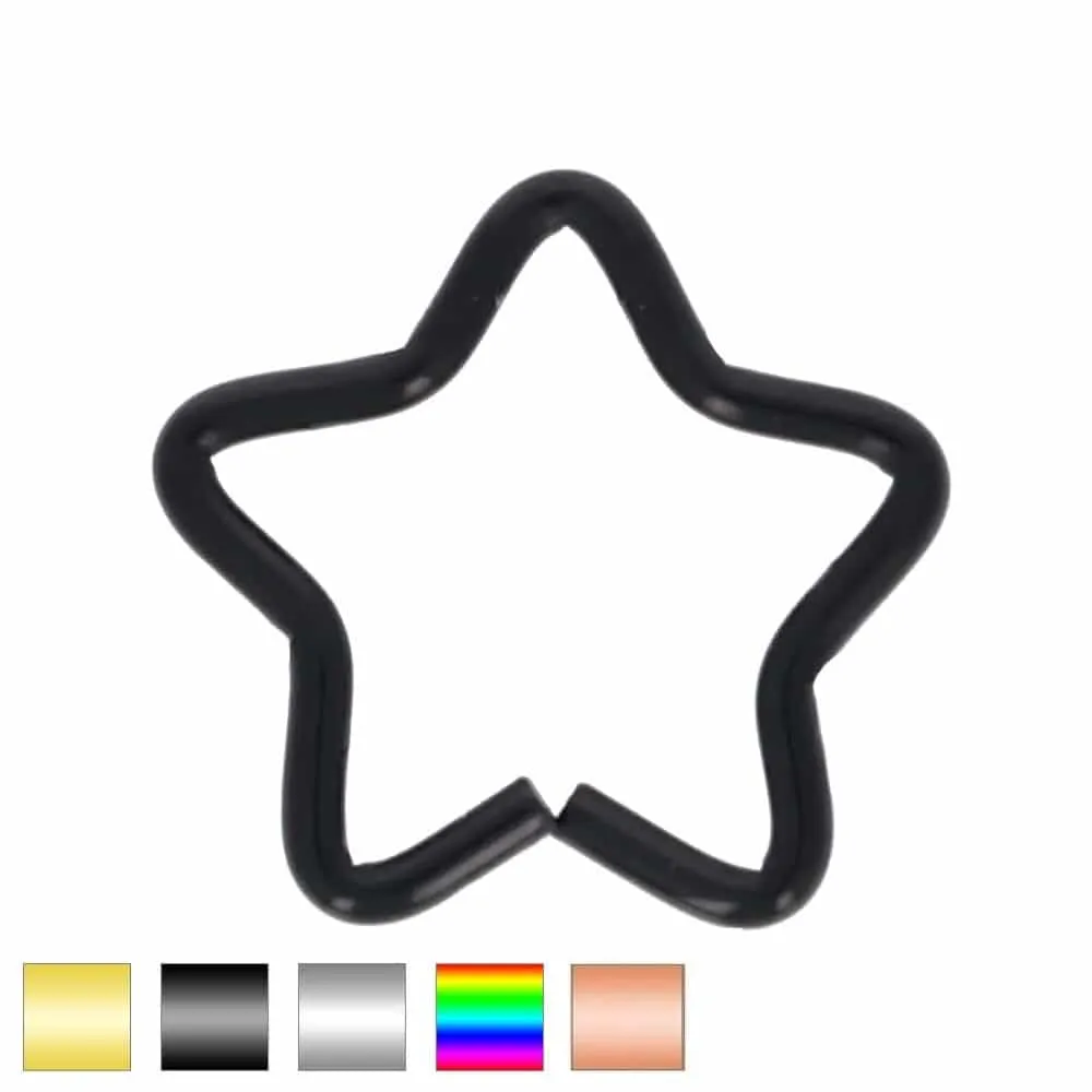 Star Bendable Ring 18g-16g