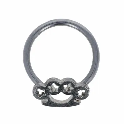 Brass Knuckle Captive Bead Ring 14g