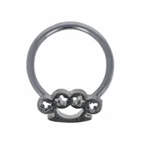 Brass Knuckle Captive Bead Ring 14g