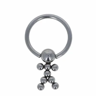 Hanging Man Captive Bead Ring 16g-14g