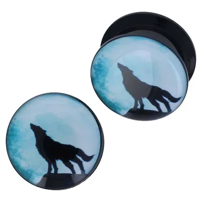 Howling at the Moon Lucite Plugs 2g – 5/8″