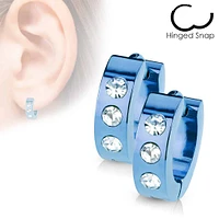 3 Crystal Cuff Earrings