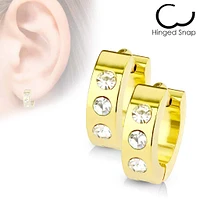 3 Crystal Cuff Earrings