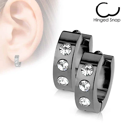 3 Crystal Cuff Earrings