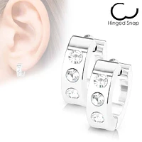 3 Crystal Cuff Earrings