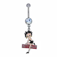 Licensed Betty Boop Navel Dangle 14g