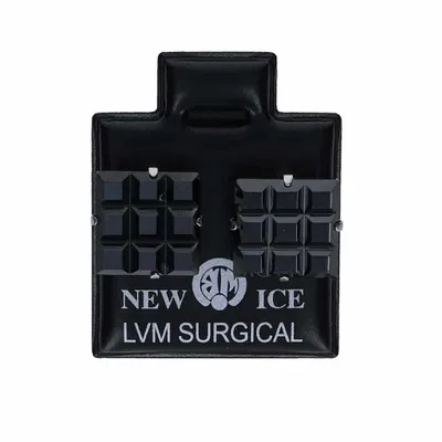 Surgical Steel Black Etched Square Ice Earrings