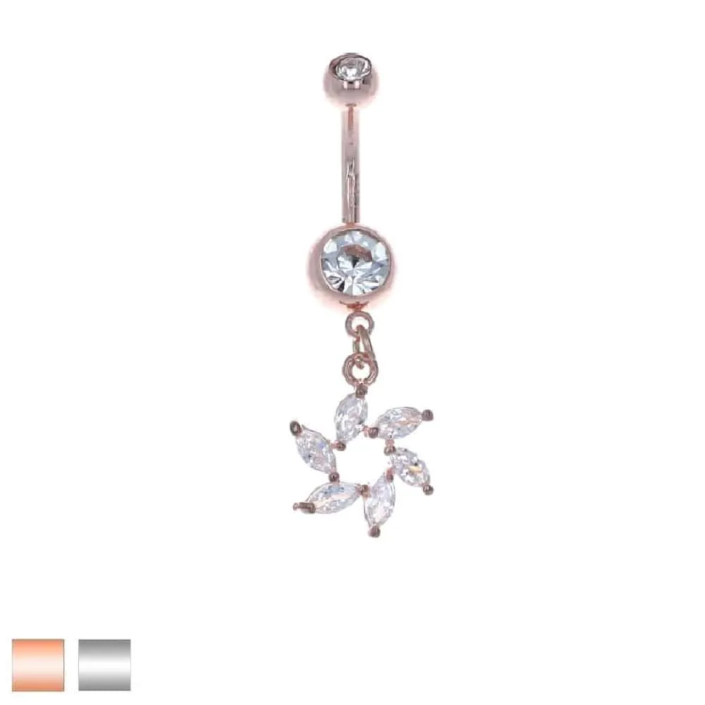 Crystal Sun Navel Dangle 14g