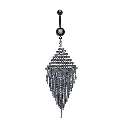 Crystal Fringe Navel Dangle 14g