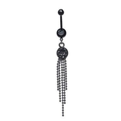 Halo + Beaded Tassels Navel Dangle 14g