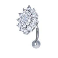 Marquise + Halo Inverted Belly Barbell 14g