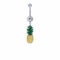 3D Pineapple Navel Dangle 14g