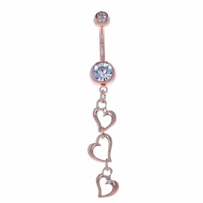 Heart Outlines Belly Dangle 14g