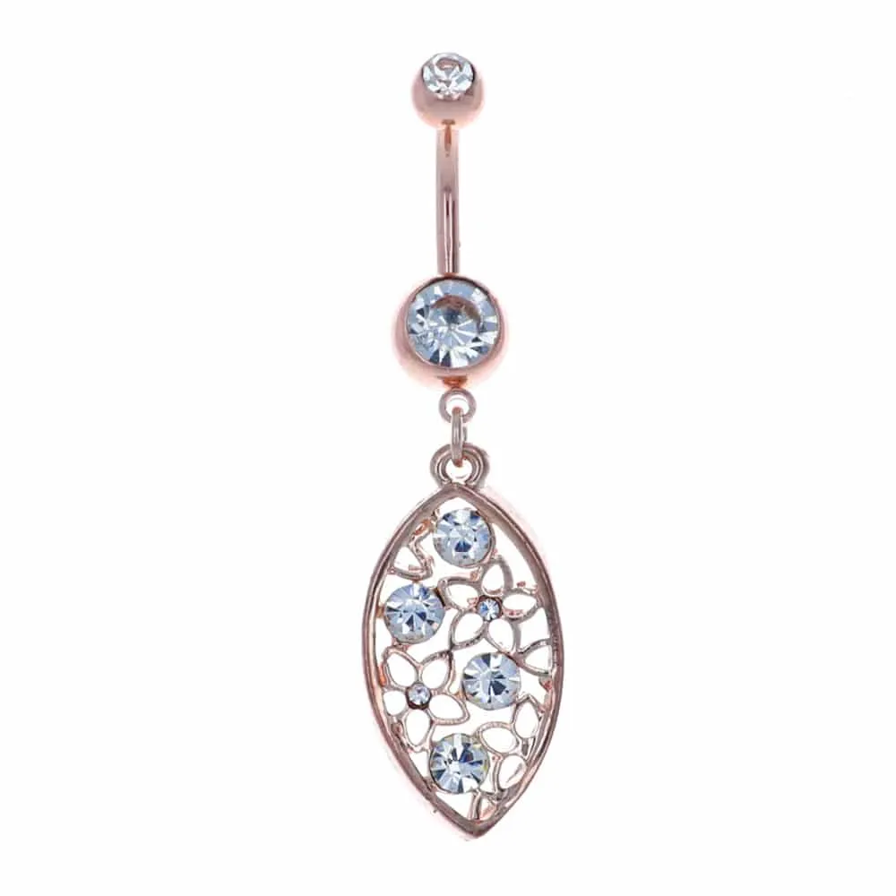 Flower Lattice Navel Dangle 14g