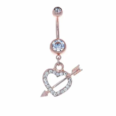 Heart + Arrow Navel Dangle 14g