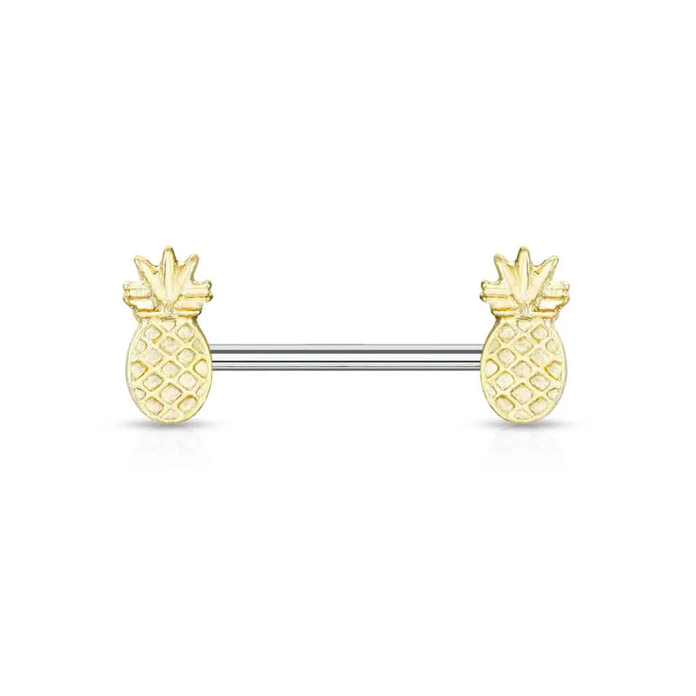 Pineapple Nipple Barbell 14g