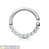 Small Claw-Set Jewel Bendable Ring 16g