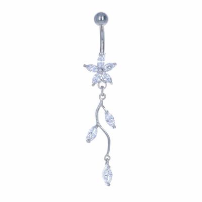 Flower + Vine Belly Dangle 14g