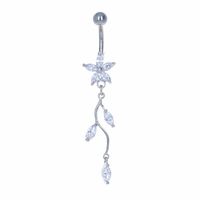 Flower + Vine Belly Dangle 14g
