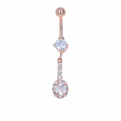 Oval Drop Navel Dangle 14g