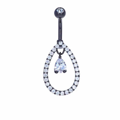 Keyhole Teardrop Navel Dangle 14g